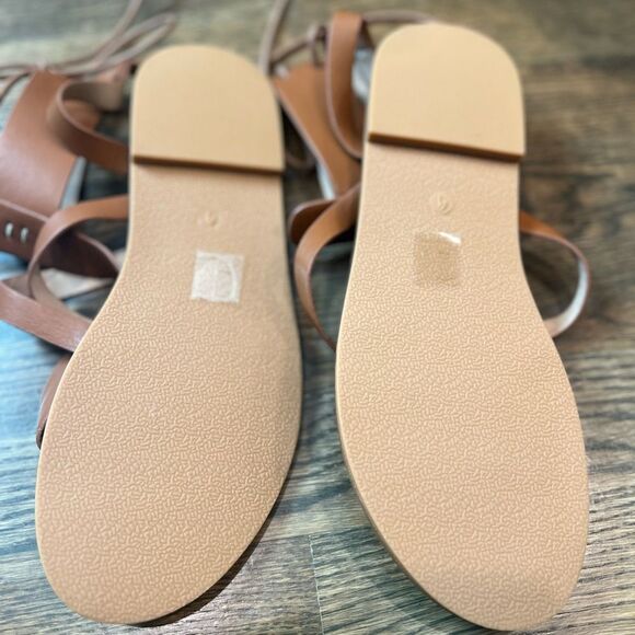 NWOT Oasis Society Blaze Lace Up Sandal in Brown Size 9 - Picture 9 of 11